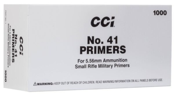 CCI No. 41 Primers – Small Rifle Military Primers for 5.56mm NATO
