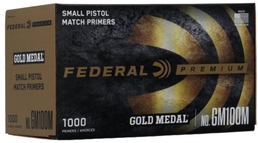 Federal Small Pistol Match Primers – Gold Medal No. GM100M