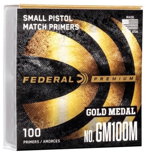 Federal Small Pistol Match Primers – Gold Medal No. GM100M