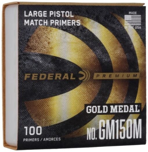 Federal Large Pistol Match Primers – Gold Medal No. GM150M