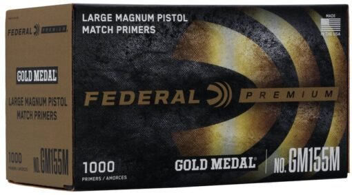 Federal Large Magnum Pistol Match Primers – Gold Medal No. GM155M