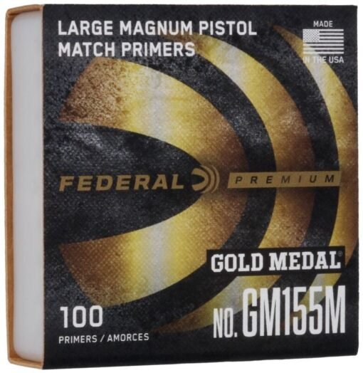 Federal Large Magnum Pistol Match Primers – Gold Medal No. GM155M